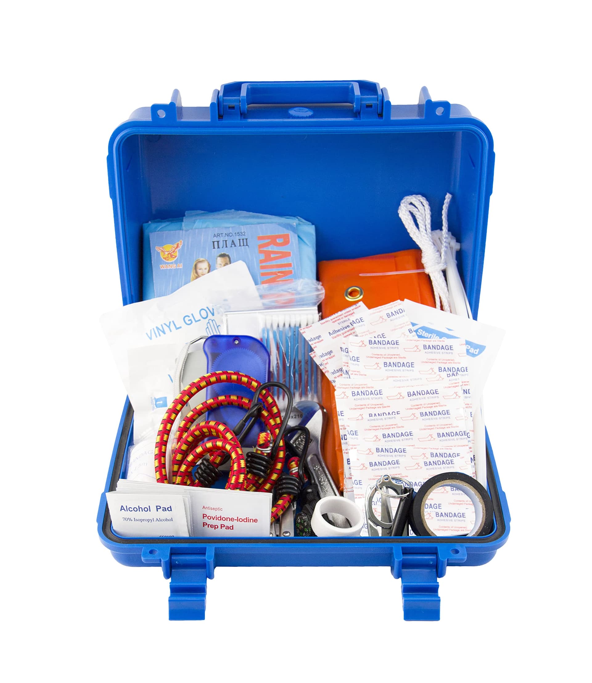 Always Prepared Marine First Aid Kit - Waterproof Storage Case with First Aid Kit & Emergency Survival Supplies - Ideal for Boats Sailing and Coastal Guard Approved